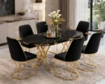 Elegant Dining Table and Chair Set | Spacious 6 Seater Family Dining Furniture - Image 4