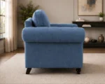 Oakland Sofa – Luxury Blue Curved Arm Design - Premium Comfort & Elegant Finish - Image 2