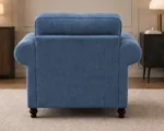 Oakland Sofa – Luxury Blue Curved Arm Design - Premium Comfort & Elegant Finish - Image 3
