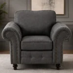 Oakland Sofa – Luxury Grey Curved Arm Design - Premium Comfort & Elegant Finish