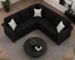 Black Luxury Corner Sofa – Bold Style, Premium Comfort & Timeless Elegance - Image 2