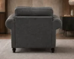 Oakland Sofa – Luxury Grey Curved Arm Design - Premium Comfort & Elegant Finish - Image 2
