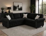 Black Luxury Corner Sofa – Bold Style, Premium Comfort & Timeless Elegance