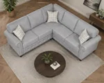 Grey Luxury Corner Sofa – Classic Elegance, Comfort & Sophisticated Style - Image 2