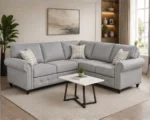 Grey Luxury Corner Sofa – Classic Elegance, Comfort & Sophisticated Style - Image 3
