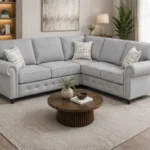 Grey Luxury Corner Sofa – Classic Elegance, Comfort & Sophisticated Style