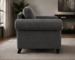 Oakland Sofa – Luxury Grey Curved Arm Design - Premium Comfort & Elegant Finish - Image 4