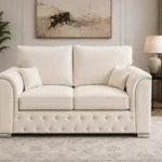 Elegant Living Room Sofa – Premium 2 Seater Design Luxury Quilted 2 Seater Sofa – Modern Home Furniture