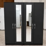 Premium 4 Door Bedroom Wardrobe with Full-Length Mirrors – Modern Spacious Storage Solution