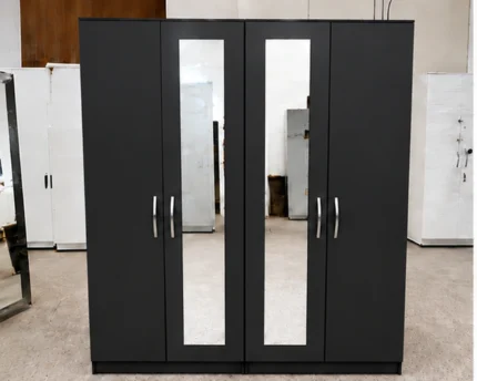 Premium 4 Door Bedroom Wardrobe with Full-Length Mirrors – Modern Spacious Storage Solution