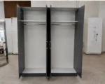 Spacious 4 Door Mirrored Bedroom Wardrobe with Full-Length Mirrors – Elegant Modern Furniture - Image 3