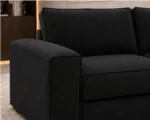 Luxury Black 2-Seater Sofa | Elegant Luxury Living Room Couch - Image 3
