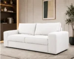 Modern White 2-Seater Sofa | Elegant Luxury Living Room Couch - Image 2