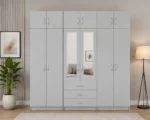 Modern Bedroom Storage Wardrobe 6 Doors, 2 Mirrors & 6 Drawers (Copy) (Copy)