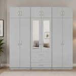 Modern Bedroom Storage Wardrobe 6 Doors, 2 Mirrors & 6 Drawers (Copy) (Copy)