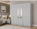 Modern Bedroom Storage Wardrobe 6 Doors, 2 Mirrors & 6 Drawers (Copy) (Copy) - Image 2