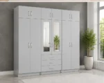 Modern Bedroom Storage Wardrobe 6 Doors, 2 Mirrors & 6 Drawers (Copy) (Copy) - Image 3