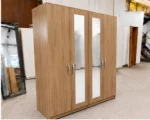Modern 4 Door Mirrored Wardrobe with Full-Length Mirrors – Elegant Bedroom Storage Solution - Image 4