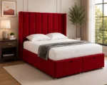Burgundy Ottoman Bed – Premium 4ft6 Double Frame with Convenient Hidden Storage - Image 2
