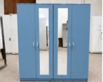 Contemporary 4 Door Mirrored Wardrobe with Full-Length Mirrors – Stylish Clothes Storage Furniture