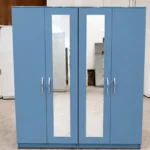 Contemporary 4 Door Mirrored Wardrobe with Full-Length Mirrors – Stylish Clothes Storage Furniture