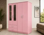 Elegant Modern Wardrobe with 4 Doors, 2 Mirror Panels and 2 Drawer Units - Image 2