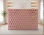 Dusty Pink Ambassador Double Bed – Luxury Upholstered Design - Image 5