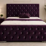Royal Purple Florida 6ft Super King Bed – 200×200cm Luxury Upholstered Frame