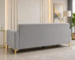 Grey Fluted 3 Seater Sofa –  Luxury Turkish Sofa - Image 2