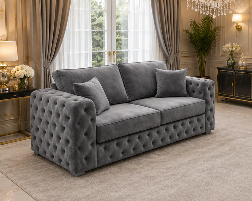 Refined Three Seat Lounge Sofa with Luxurious Upholstered Detailing Premium Ashton 2-Seater Sofa – Stylish Contemporary Living Room Couch - Image 1