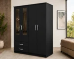 Spacious 4 Door Closet with 2 Mirrored Doors and 2 Practical Storage Drawers - Image 2