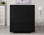 Classic Black Luxury Single Bed Frame - Florida 3ft Velvet Bed - Image 4