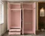 Large 4 Door Wardrobe with 4 Drawers & Full Length Mirrors - Image 4
