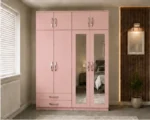 Large 4 Door Wardrobe with 4 Drawers & Full Length Mirrors
