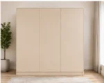 Modern Beige Wardrobe with Centre Mirror – Premium Six Door Bedroom Furniture - Image 4
