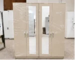 Elegant 4 Door Wardrobe with Full-Length Mirrors – Spacious Modern Bedroom Storage Cabinet