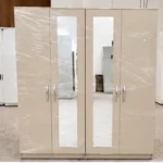 Elegant 4 Door Wardrobe with Full-Length Mirrors – Spacious Modern Bedroom Storage Cabinet