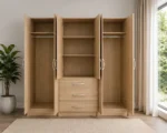 Modern Spacious Wardrobe with Drawers Six Door Design for Complete Storage - Image 4