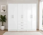 Complete 6 Door Wardrobe with 3 Drawers Spacious and Stylish Bedroom Storage