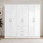 Complete 6 Door Wardrobe with 3 Drawers Spacious and Stylish Bedroom Storage