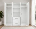 Complete 6 Door Wardrobe with 3 Drawers Spacious and Stylish Bedroom Storage - Image 4