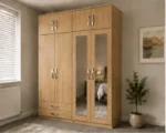 Stylish 4 Door Mirrored Wardrobe with 4 Convenient Drawers - Image 4