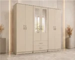 Large Premium 6 Door Mirrored Wardrobe for Modern Home - Image 4