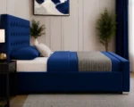 Royal Navy Tufted Bed with Mattress – Luxury Upholstered Double Bed 160×200 cm / 4ft 6in - Image 3