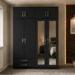 4 Door Mirrored Wardrobe with 4 Drawers – Stylish Bedroom Furniture