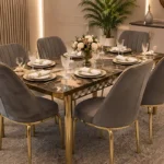 Stylish Dining Table with 6 Chairs Set – Comfortable Dining Furniture for Creating a Beautiful and Welcoming Dining Room