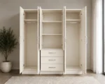 Stylish 6 Door Mirrored Storage Wardrobe 6 Spacious Drawers for Extra Storage - Image 4