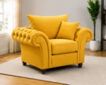 Nicole Mustard Yellow Lounge Chair – Stylish 1 Seater Luxury Sofa