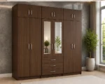 Large 6 Door Bedroom Wardrobe 2 Full-Length Mirrors & 6 Drawers - Image 2