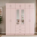 Modern Bedroom Storage Wardrobe 6 Doors, 2 Mirrors & 6 Drawers